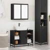 vidaXL Juego de muebles de baño 2 pzas madera contrachapada negro