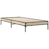 vidaXL Estructura cama madera ingenier&iacute;a metal roble Sonoma 100x200 cm