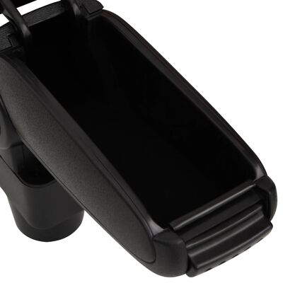 vidaXL Reposabrazos para coche ABS negro 13x31x(30,5-48) cm