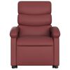 vidaXL Sill&oacute;n reclinable de masaje de pie cuero artificial rojo tinto