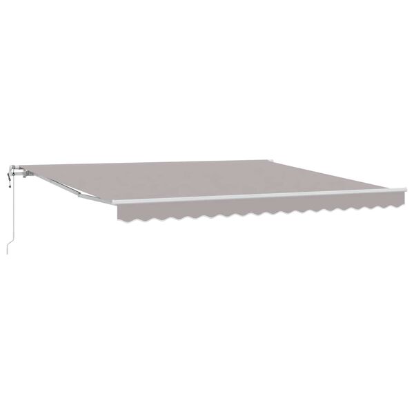vidaXL Toldo Retr&aacute;ctil Manual Gris Claro 400 x 300 cm tela