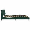vidaXL Estructura de cama sin colch&oacute;n Hanko terciopelo verde oscuro 180x200 cm