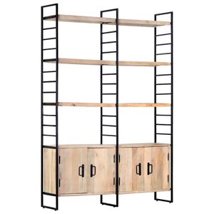 vidaXL Estanter&iacute;a de 4 niveles madera maciza de mango 124x30x180 cm