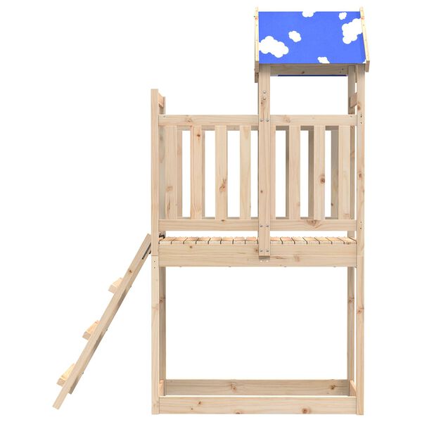 vidaXL Torre de Juego Marr&oacute;n Madera de pino macizo