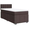 vidaXL Cama box spring con colch&oacute;n tela marr&oacute;n oscuro 80x200 cm