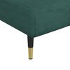 vidaXL Sofá cama en forma de L terciopelo verde oscuro 275x140x70 cm