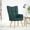 vidaXL Sill&oacute;n de relax de tela verde oscuro