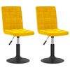 vidaXL Sillas de comedor giratorias 2 uds terciopelo amarillo mostaza