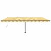 vidaXL Toldo de pie autom&aacute;tico amarillo y blanco 600x300 cm