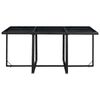 vidaXL Set comedor de jardín 11 piezas y cojines ratán sintético negro