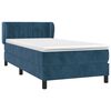 vidaXL Cama box spring con colch&oacute;n terciopelo azul oscuro 90x190 cm