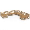 vidaXL Juego de muebles de jard&iacute;n 11 piezas madera maciza de pino