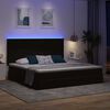 vidaXL Cama con almacenamiento y LED Negro 200 x 200 cm Terciopelo