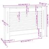 vidaXL Cubiertas para radiador 2 unidades MDF blanco 112x19x81,5 cm