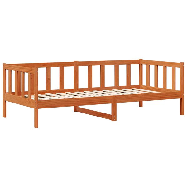 vidaXL Juego de Cama de D&iacute;a 2 pcs Marr&oacute;n cera Madera de pino macizo
