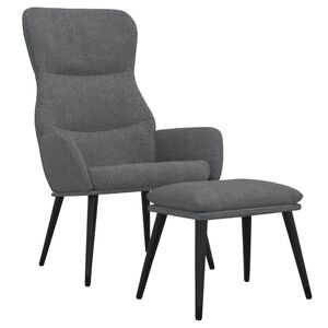 vidaXL Sill&oacute;n de relax con reposapi&eacute;s tela gris claro