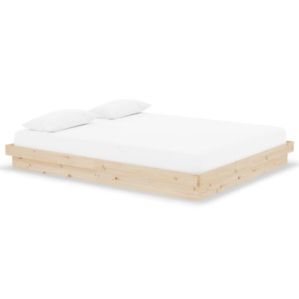 vidaXL Estructura de cama sin colch&oacute;n madera maciza 160x200 cm
