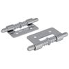 vidaXL Pestillo 2 uds. Plateado 46 x 17 x 1,2 mm Acero