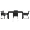 vidaXL Conjunto de Comedor de Jard&iacute;n 5 pcs Negro