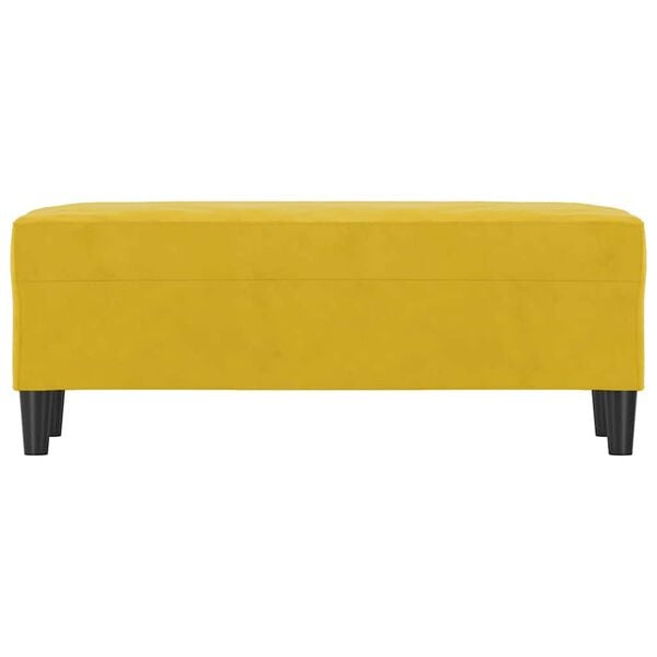 vidaXL Banco de terciopelo amarillo 100x35x41 cm