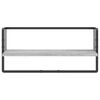 vidaXL Estante de pared con barra gris Sonoma 65x25x30 cm