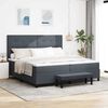 vidaXL Cama tipo Box Spring Gris oscuro 200 x 200 cm Terciopelo