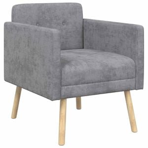 vidaXL Sill&oacute;n decorativo Gris Claro Tejido de chenilla