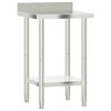vidaXL Mesa trabajo cocina y salpicadero acero inoxidable 55x55x93 cm