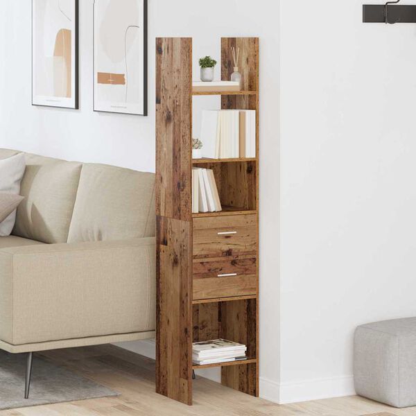 vidaXL Estanter&iacute;a para libros Madera vieja 40 x 35 x 180 cm