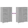 vidaXL Aparador de madera de ingenier&iacute;a gris Sonoma 60x31x84 cm