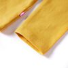 Camiseta infantil de manga larga ocre oscuro 140