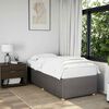 vidaXL Estructura de cama sin colch&oacute;n tela gris taupe 100x200 cm