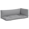 vidaXL Cojines para palets 3 unidades tela gris