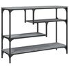 vidaXL Mesa consola madera de ingenier&iacute;a gris Sonoma 100x30x75 cm