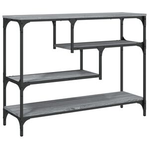 vidaXL Mesa consola madera de ingenier&iacute;a gris Sonoma 100x30x75 cm