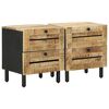 vidaXL Mesita de Noche 2 uds. Natural 40 x 33 x 46 cm