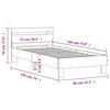 vidaXL Estructura de cama cabecero luces LED marr&oacute;n roble 75x190 cm