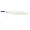 vidaXL Toldo Retr&aacute;ctil El&eacute;ctrico Crema y Blanco 3,5 x 2,5 m