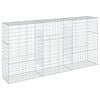 vidaXL Cesta de gaviones con cubierta hierro galvanizado 300x50x150 cm