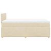 vidaXL Cama box spring con colch&oacute;n tela color crema 120x190 cm