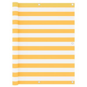 vidaXL Toldo para balc&oacute;n tela oxford blanco y amarillo 120x500 cm
