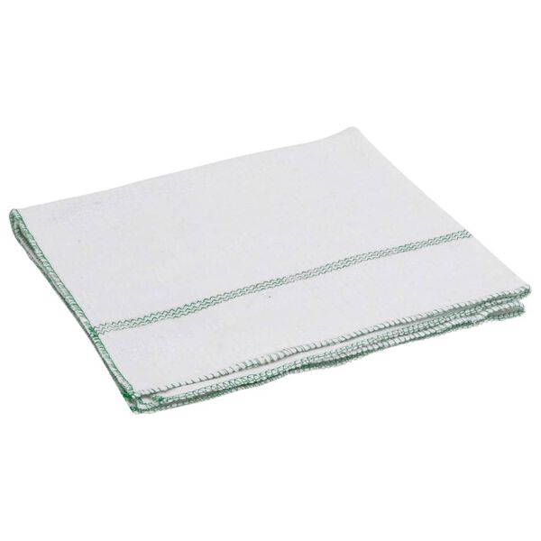 vidaXL Pa&ntilde;os de limpieza 5 uds blancas con rayas verdes 50x60 cm