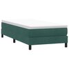 vidaXL Cama box spring sin colchón verde oscuro terciopelo 90x220 cm