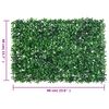 &nbsp;vidaXL Valla de hojas de arbusto artificial 24 uds verde 40x60 cm