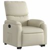 vidaXL Sill&oacute;n reclinable elevable cuero artificial color crema