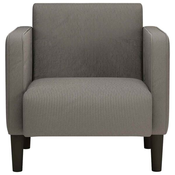 vidaXL Sill&oacute;n con reposabrazos gris claro 54 cm tejido de pana