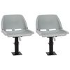 vidaXL Asientos plegables de barco sin coj&iacute;n gris 4 uds 48x51x41 cm
