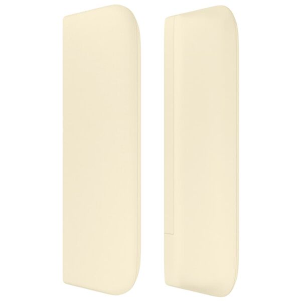 vidaXL Cabecero de cuero sint&eacute;tico color crema 103x16x78/88 cm