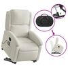 vidaXL Sill&oacute;n reclinable de masaje elevable terciopelo crema