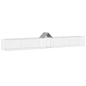 vidaXL Gallinero acero galvanizado 9x1x1,5 m